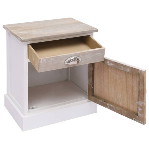 Bedside Cabinets 2pcs 38x28x45cm Paulownia Wood - Image 5