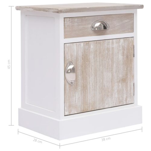Bedside Cabinets 2pcs 38x28x45cm Paulownia Wood - Image 8