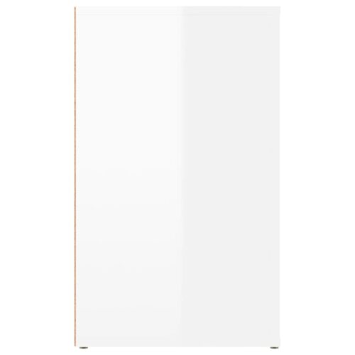 Bedside Cabinet High Gloss White 50x36x60cm Engineered Wood - Image 8