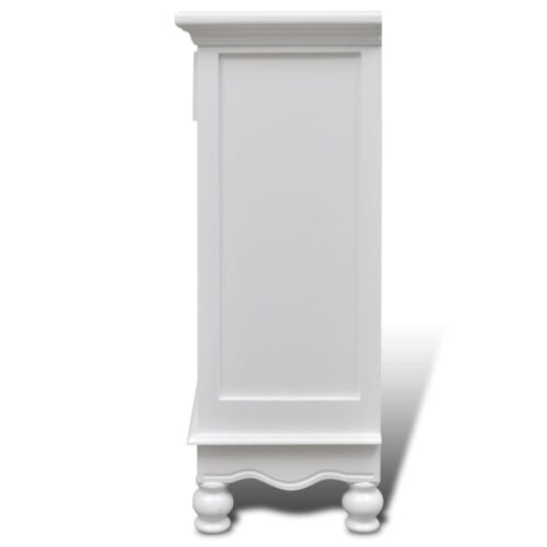Wooden Cabinet with 2 Doors 1 Drawer White - Image 6