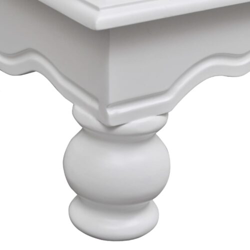 Wooden Cabinet with 2 Doors 1 Drawer White - Image 7