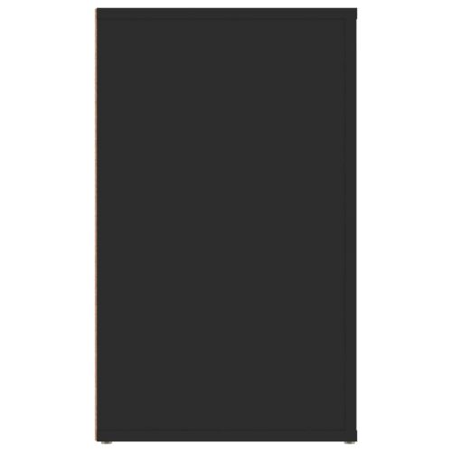 Bedside Cabinet Black 50x36x60cm Engineered Wood - Image 8