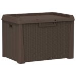 Garden Storage Box Brown 125L PP