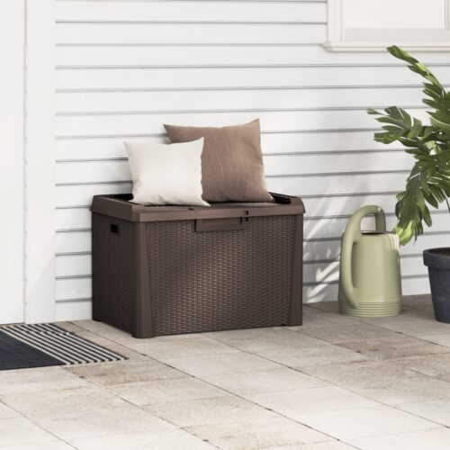 Garden Storage Box Brown 125L PP - Image 11