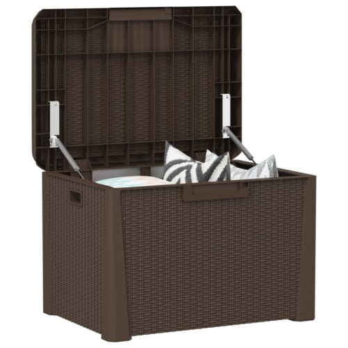 Garden Storage Box Brown 125L PP - Image 3