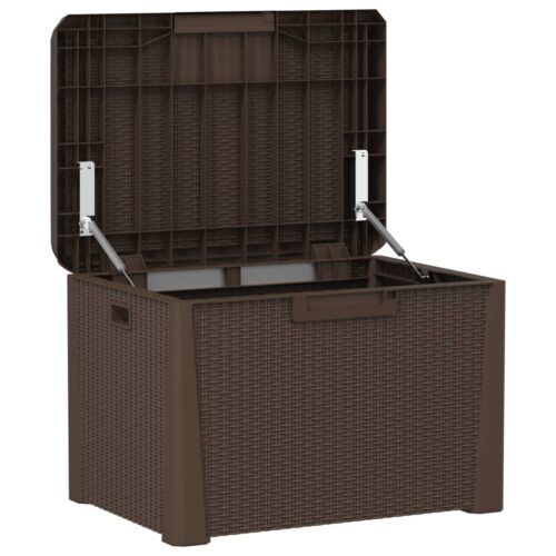 Garden Storage Box Brown 125L PP - Image 4