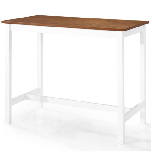 Bar Table Stool Set 5 Pieces Solid Wood - Image 5
