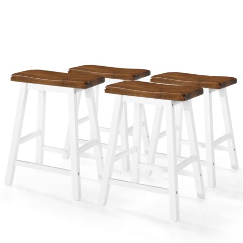 Bar Table Stool Set 5 Pieces Solid Wood - Image 6