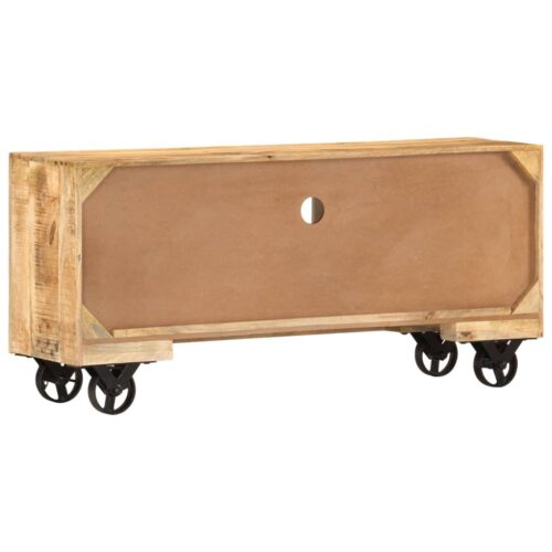 TV Cabinet Rough Mango Wood 110x30x50cm - Image 4