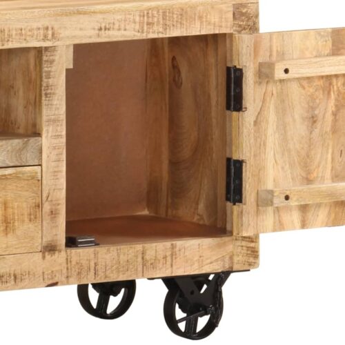 TV Cabinet Rough Mango Wood 110x30x50cm - Image 5