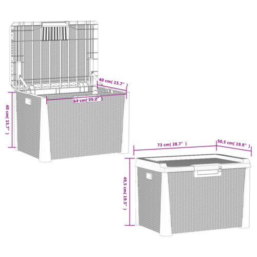 Garden Storage Box Anthracite 125L PP - Image 10