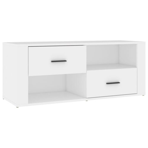 TV Cabinet White 100x35x40cm Engineered Wood - Image 2