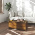 Coffee Table Brown Oak 90x50x41.5cm Engineered Wood
