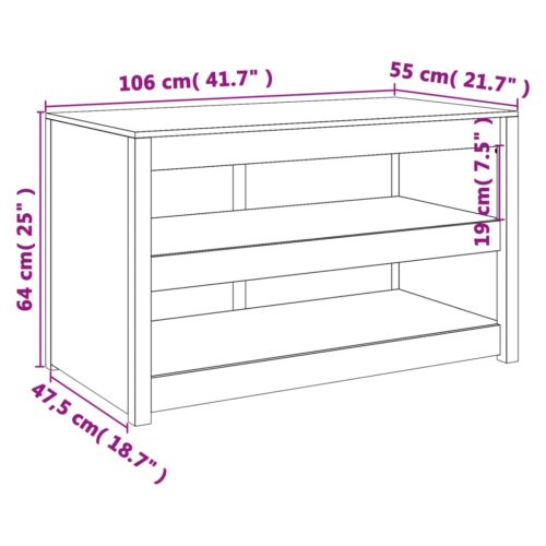 Outdoor Kitchen Cabinet 106x55x64cm Solid Wood Douglas - Image 9