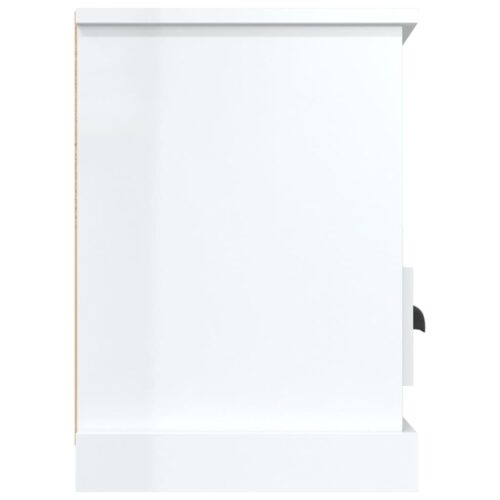 TV Cabinet High Gloss White 100x35x50cm Engineered Wood - Image 8