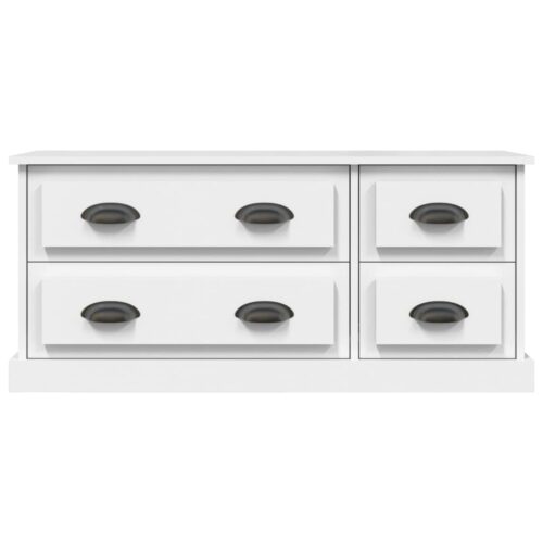 TV Cabinet White 100x35.5x45cm Engineered Wood - Image 6