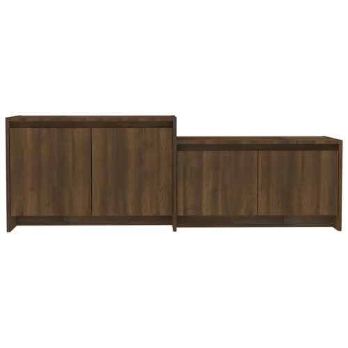 TV Cabinet Brown Oak 146.5x35x50cm Engineered Wood - Image 5