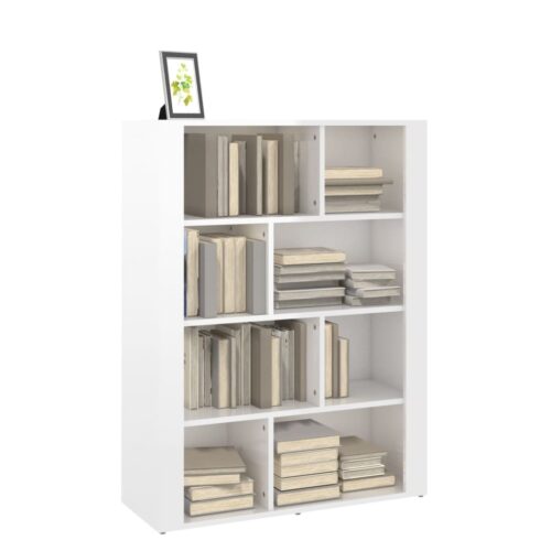 Sideboard High Gloss White 80x30x106cm Engineered Wood - Image 4