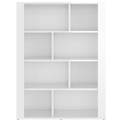 Sideboard High Gloss White 80x30x106cm Engineered Wood - Image 5