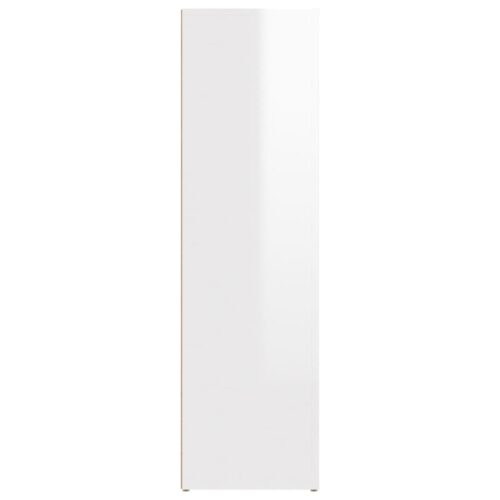Sideboard High Gloss White 80x30x106cm Engineered Wood - Image 6