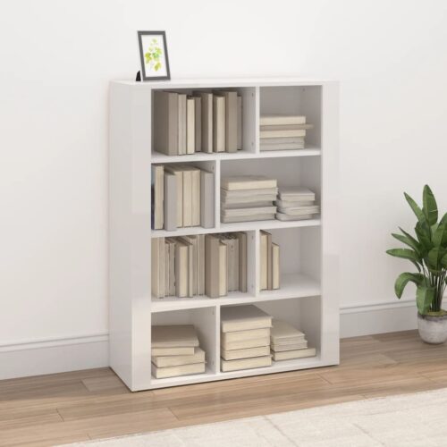 Sideboard High Gloss White 80x30x106cm Engineered Wood - Image 10
