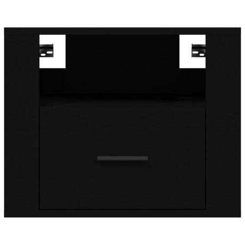 Wall-mounted Bedside Cabinets 2pcs Black 50x36x40cm - Image 6