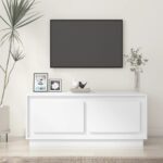 Coffee Table White 102x50x44cm Engineered Wood