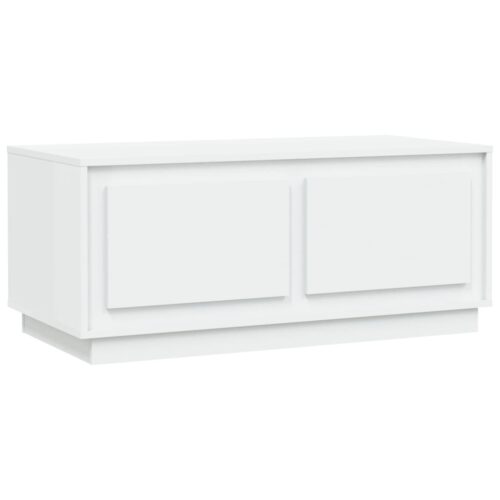 Coffee Table White 102x50x44cm Engineered Wood - Image 2