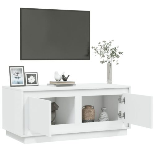Coffee Table White 102x50x44cm Engineered Wood - Image 5