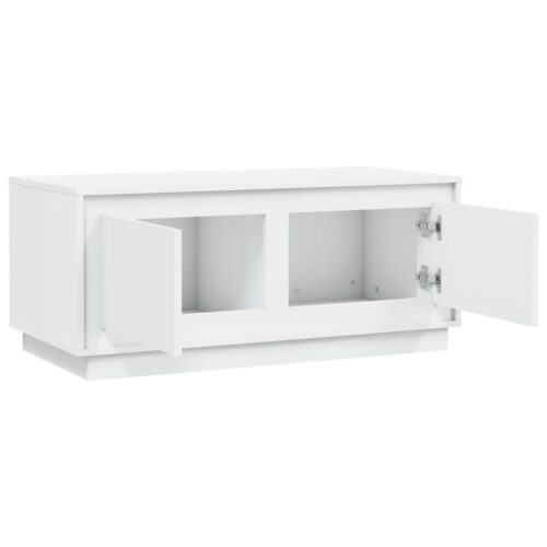 Coffee Table White 102x50x44cm Engineered Wood - Image 7