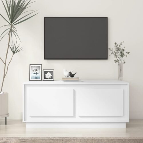 Coffee Table White 102x50x44cm Engineered Wood - Image 11
