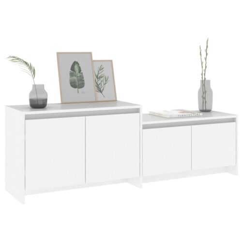 TV Cabinet White 146.5x35x50cm Engineered Wood - Image 4