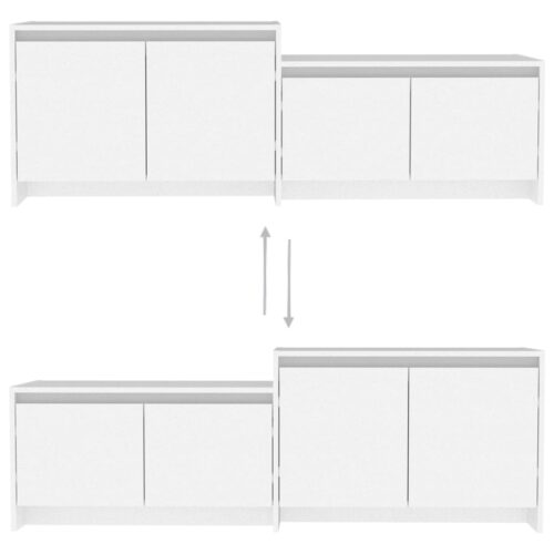 TV Cabinet White 146.5x35x50cm Engineered Wood - Image 5