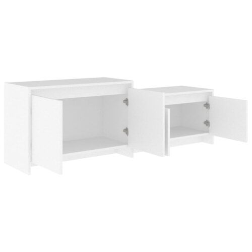 TV Cabinet White 146.5x35x50cm Engineered Wood - Image 8