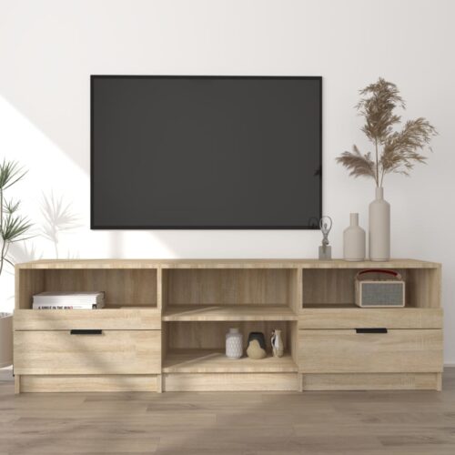 TV Cabinet Sonoma Oak 150x33.5x45cm Engineered Wood - Image 8