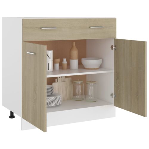 Drawer Bottom Cabinet Sonoma Oak 80x46x81.5cm Engineered Wood - Image 4