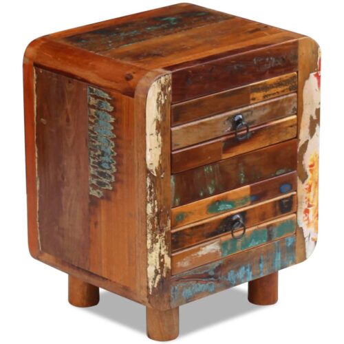 Night Cabinet Solid Reclaimed Wood 43x33x51cm - Image 9