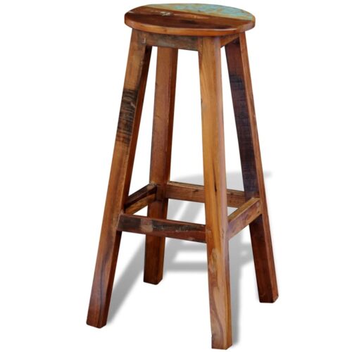 Bar Stool Solid Reclaimed Wood - Image 3