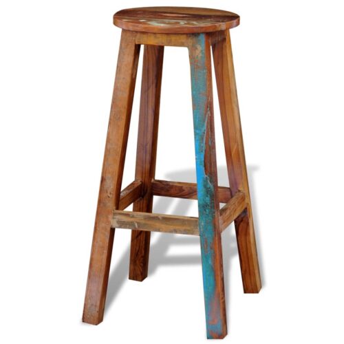 Bar Stool Solid Reclaimed Wood - Image 5
