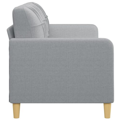 3-Seater Sofa Grey 180cm Fabric - Image 4