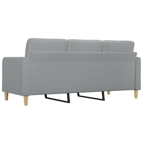 3-Seater Sofa Grey 180cm Fabric - Image 5