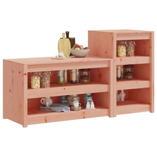 Outdoor Kitchen Cabinets 2pcs Solid Wood Douglas - Image 3