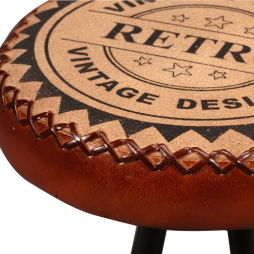 Bar Stools 4pcs Real Leather - Image 5