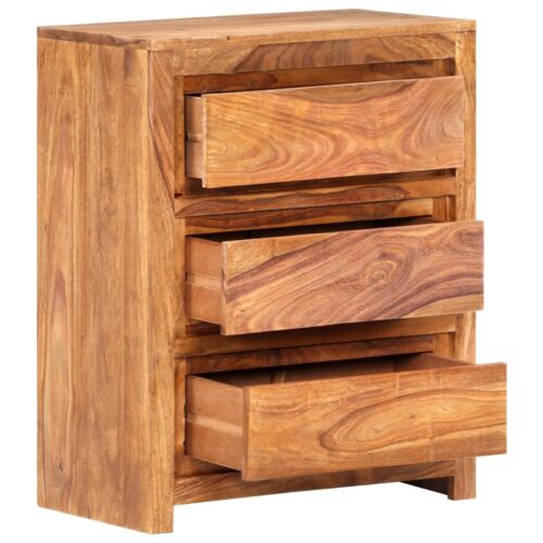 Drawer Cabinet 60x33x75cm Solid Wood Acacia - Image 3