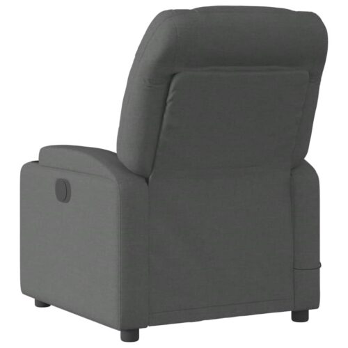 Massage Recliner Chair Dark Grey Fabric - Image 6
