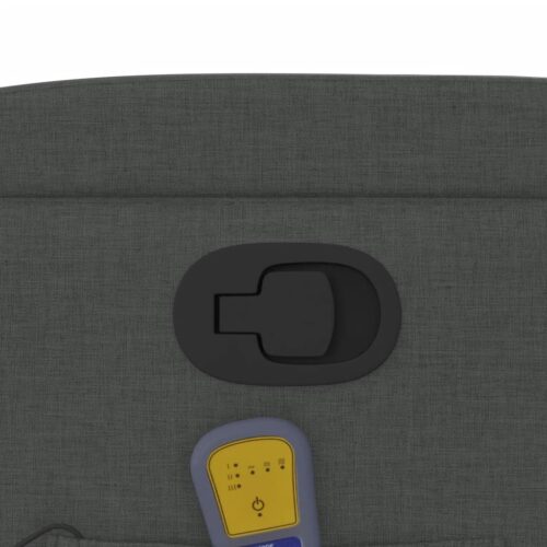 Massage Recliner Chair Dark Grey Fabric - Image 10