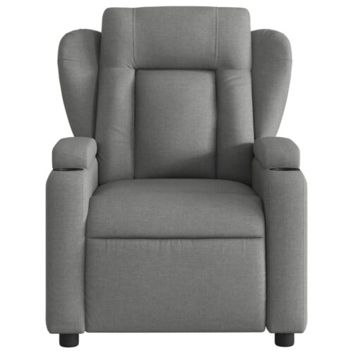 Massage Recliner Chair Dark Grey Fabric - Image 7
