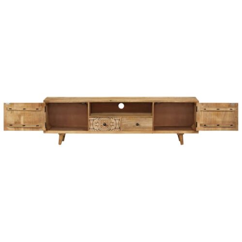 TV Cabinet 140x30x40cm Solid Mango Wood - Image 4