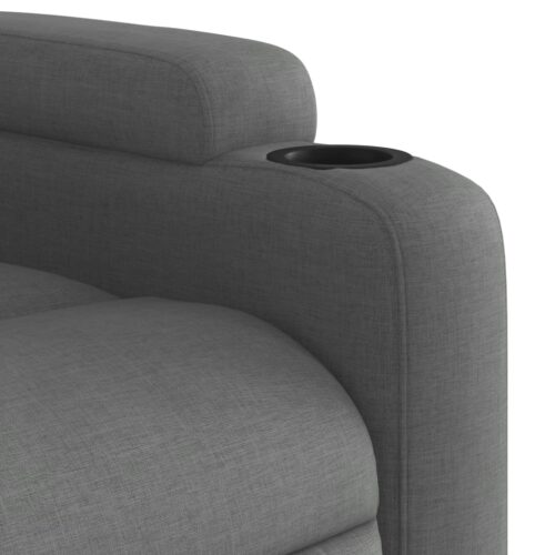 Stand up Massage Recliner Chair Dark Grey Fabric - Image 10