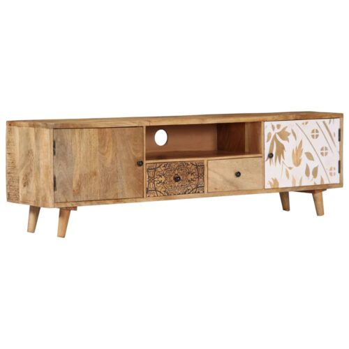 TV Cabinet 140x30x40cm Solid Mango Wood - Image 12